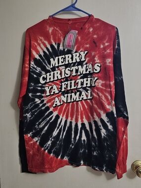 Simply Southern Red & Black Tie-Dye Holiday Graphic Tee
